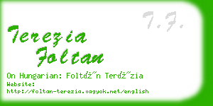 terezia foltan business card